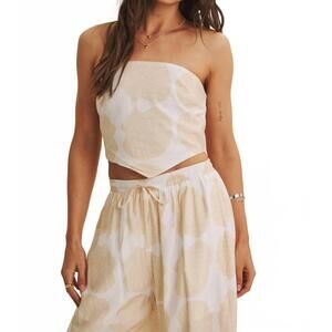 NEW IN FEBRUARY coastal breeze scarf tube top in beige